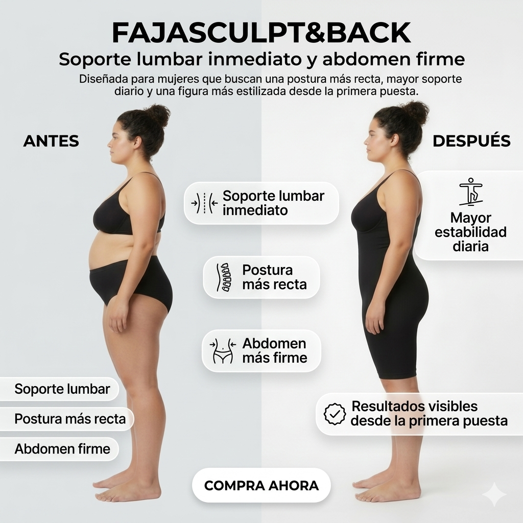 Faja Sculpt&Back “Moldea tu figura, protege tu espalda”      Camiseta + Faja